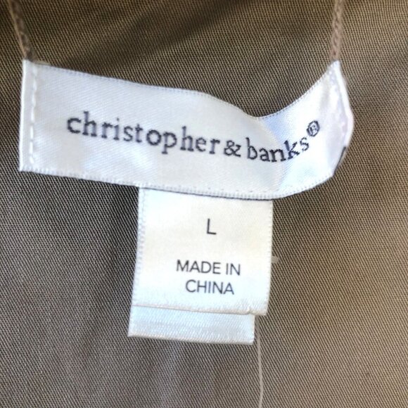 NWT! Christopher & Banks Size L Reversible Hooded Zip Front Vest - Picture 7 of 16